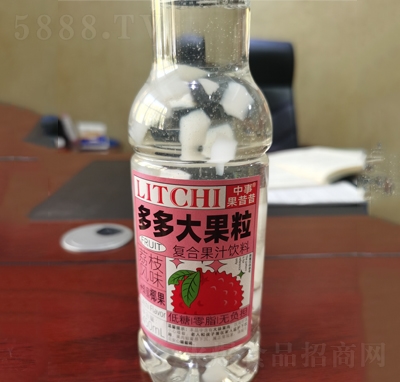 中事果昔昔复合果汁饮料荔枝风味+蜂蜜椰果450ml