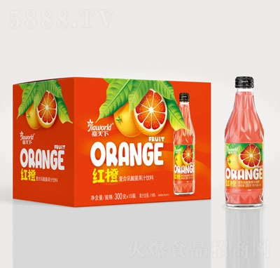 嘉天下红橙复合乳酸菌果汁饮料300gX15
