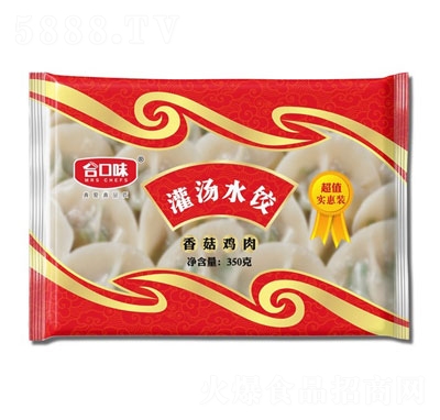 合口味350g香菇鸡肉水饺速冻食品速冻水饺