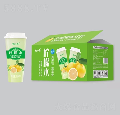 白小乐柠檬水果肉饮料630mlX15杯饮料招商箱装