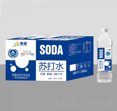 增健锌强化苏打水饮品原味750ml×15瓶