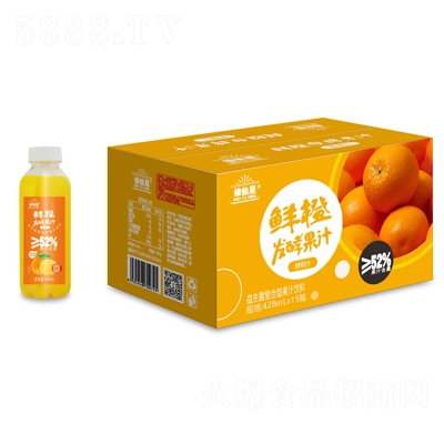 维他星鲜橙发酵果汁益生菌复合型果汁饮料428mlX15瓶