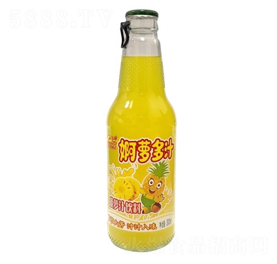 品世婀萝多汁菠萝汁饮料玻璃瓶果汁