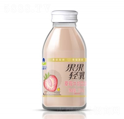 益正元果果�p乳草莓牛奶�品310ml商超�源招商
