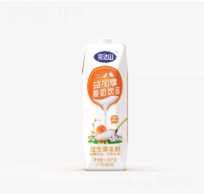 完达山益加享酸奶饮品黄桃燕麦味1.06千克