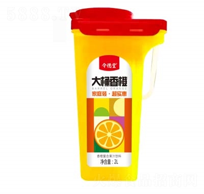 2升×6瓶令德堂大桶香橙复合果汁饮料