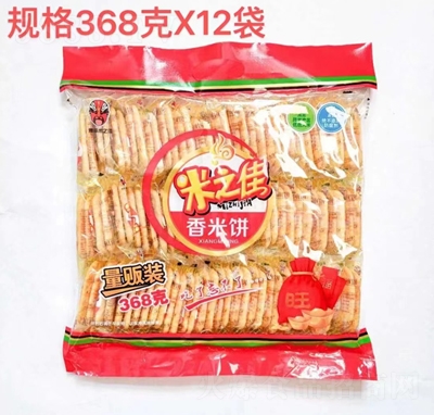 米之佳香米饼量贩装368克X12袋膨化食品招商代理