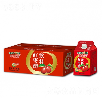 �A生堂红枣醋饮料500ml-x15盒夏季饮品招商代理