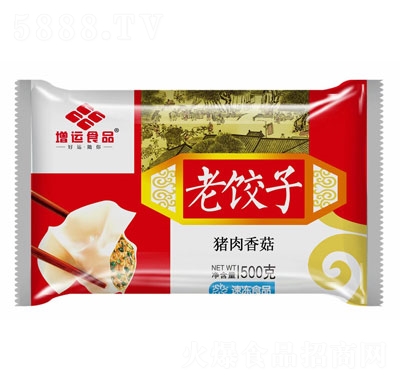 增运500克老饺子猪肉香菇水饺速冻水饺