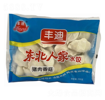 丰迪东北人家猪肉香菇水饺500g速冻饺子