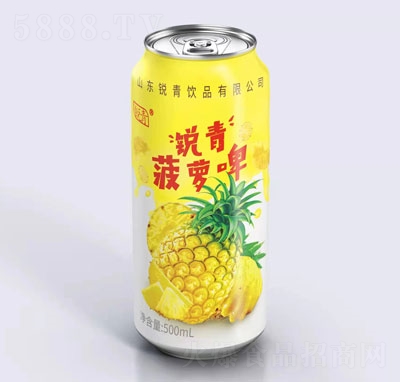 锐青菠萝啤果味饮料易拉罐饮料500ml