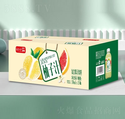 刘小萌柚子汁复合果汁饮料358mlX15瓶