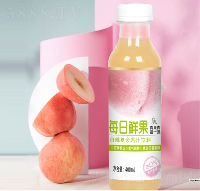 每日鲜果白桃复合果汁饮料夏季饮料