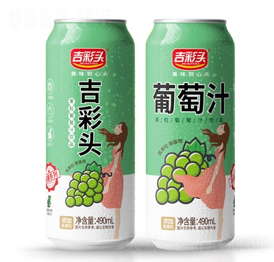 吉彩头果粒葡萄汁饮品果汁饮料490ml招商代理