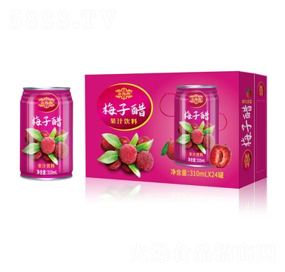 金海燕梅子醋果汁饮料310mlX24