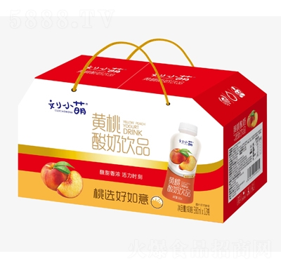 刘小萌黄桃酸奶饮品380mlX12瓶