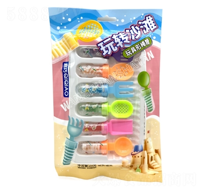 启巧玩转沙滩玩具型棒糖糖果休闲零食招商28克