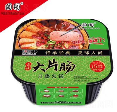 国圆大片肠自热火锅方便食品代理350克
