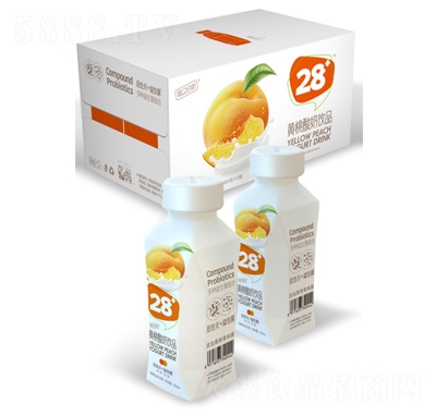 第28街黄桃酸奶饮品发酵型含乳饮料300克箱装
