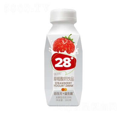 第28街草莓酸奶饮品发酵型含乳饮料300克