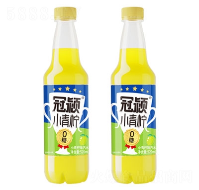 冠颍小青柠味汽水碳酸饮料520ml（瓶）