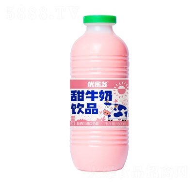 优乐多甜牛奶饮品草莓味450ml