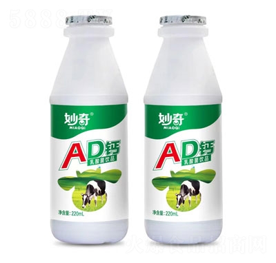 妙奇AD钙乳酸菌饮品乳味饮料220ml