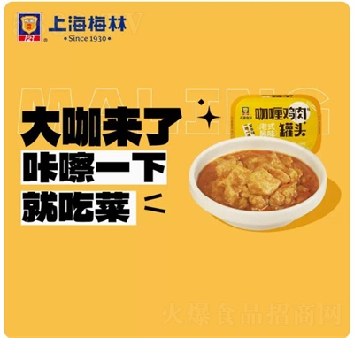 梅林家乡菜罐头方便即食咖喱鸡肉150g