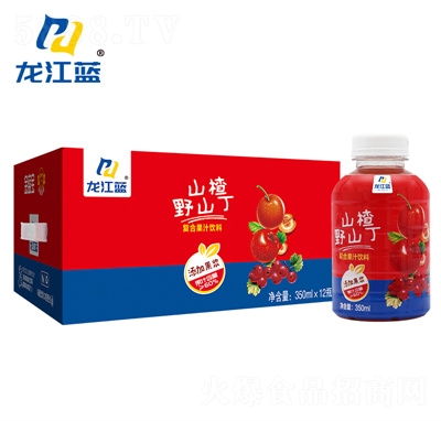 龙江蓝山楂野山丁复合果汁饮料350ml×12瓶