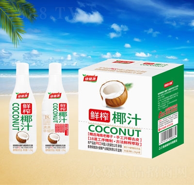 绿健源大健康鲜榨椰汁1.25kgX6