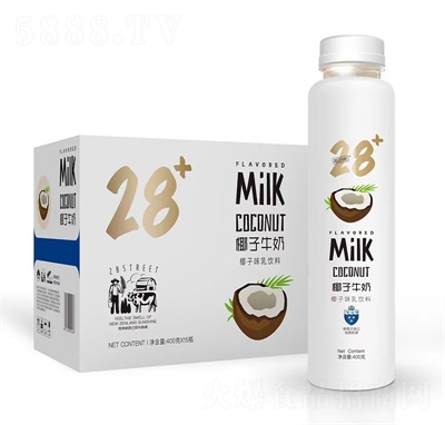 第28街果汁牛奶果奶乳饮料椰子味400克×15瓶