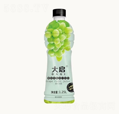 大启葡萄果粒果汁饮料1.25L