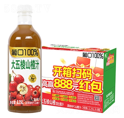 �Ͽ�100%������ɽ�֭����1.25Lx8ƿ