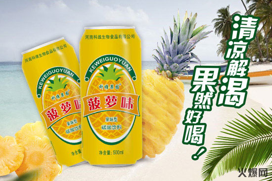 科维果园菠萝味碳酸饮料