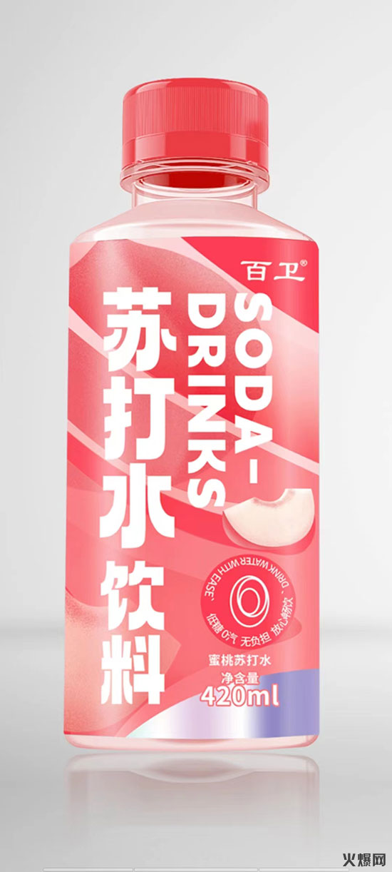 百卫苏打水蜜桃味苏打水饮料420ml