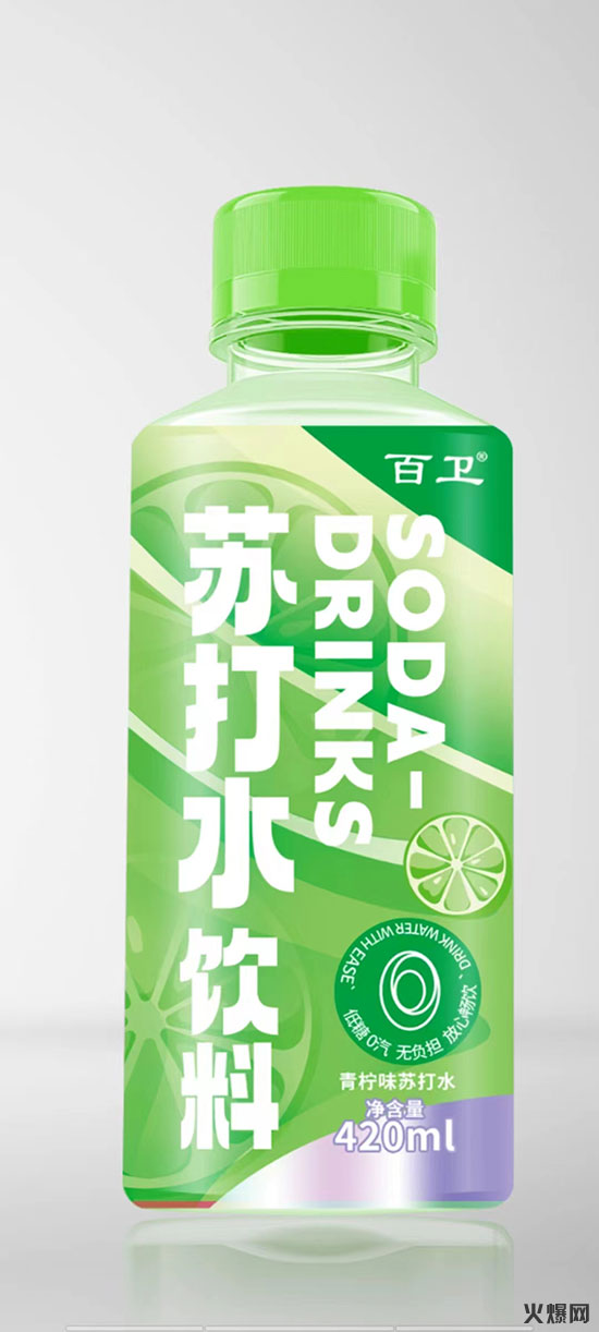 百卫苏打水青柠味苏打水饮料420ml